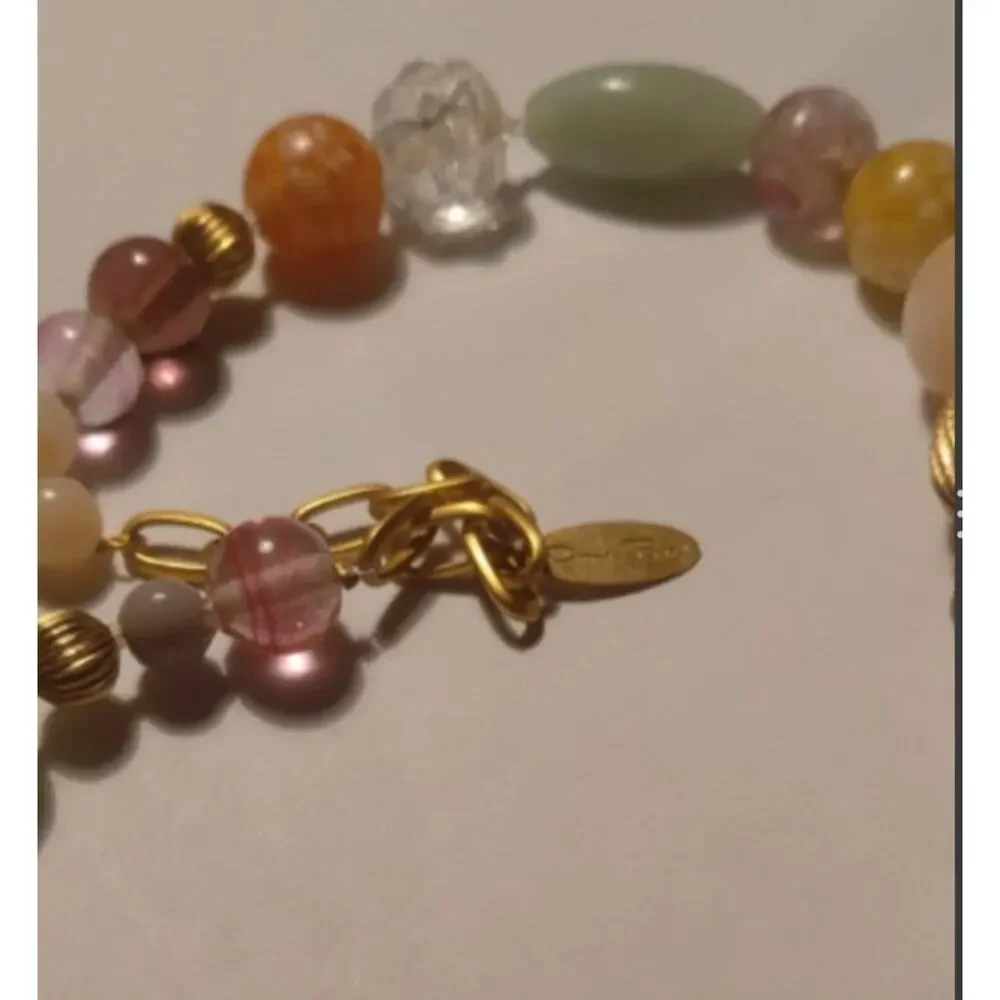 Oscar de la Renta SS24 Mixed Bead Statement Bracelet